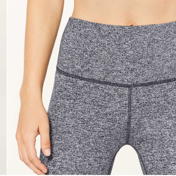 Lululemon Wunder Under Hi-Rise 7/8 Tight *25" Heathered Black Size 8 W5AOUS - Picture 4 of 15
